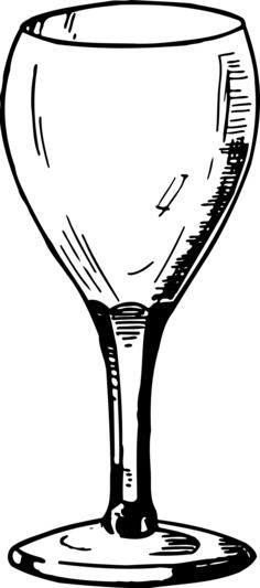 Empty wine glass