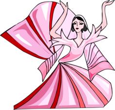 Beautiful dancer drawing