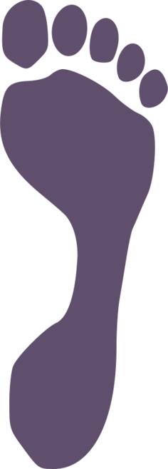 Violet footprint