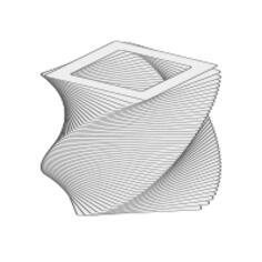 Animated twisted block