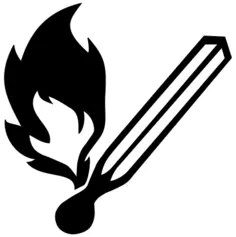 Burning matchstick vector image