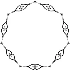 Heart border vector image