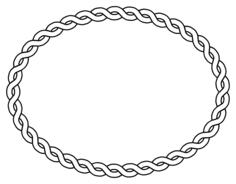 Rope border vector image