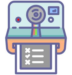 Polaroid print vector image
