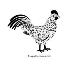 Rooster silhouette vector image