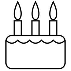 Birthday cake illustration