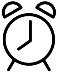Alarm clock silhouette