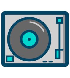 Vinyl records player icon