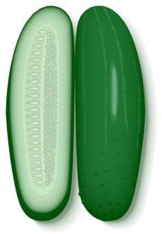 Sliced cucumbers