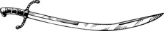 Long scimitar vector image
