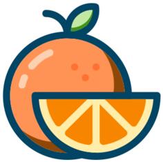Orange with slice
