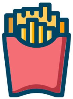 French fries vector image