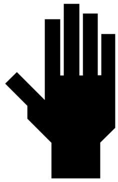Opened black hand