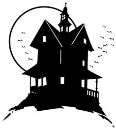 Black scary house