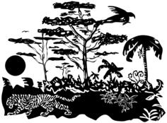 Living jungle vector image