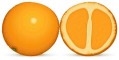 Orange and half