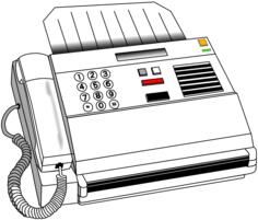 Fax machine vector image