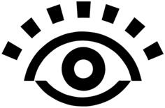 Eye silhouette vector image