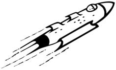 Rocket ship silhouette
