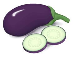 Eggplant with slices