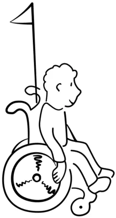 Disabled person vector drawing
