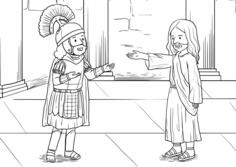 Jesus and soldier