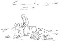 People kneeling