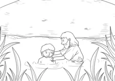Baptism scene