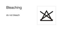 ''Do not bleach'' symbol