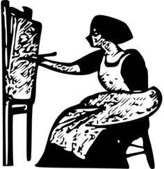 Woman painting