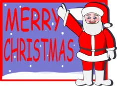 Greeting card with Santa