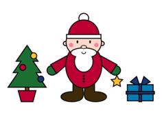 Simple Santa Claus Christmas scene