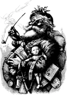 Classic Santa with pipe