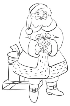 Santa Claus with gifts vector image