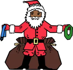 Santa giving presents image