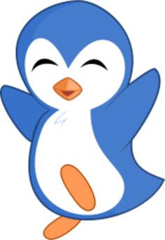 Jumping tux vector image
