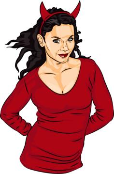 Devilish lady image