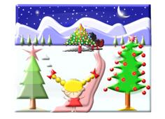Christmas girl illustration