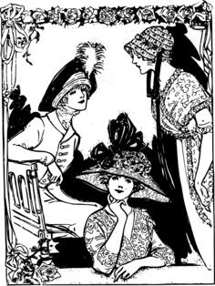 Three girls in hats