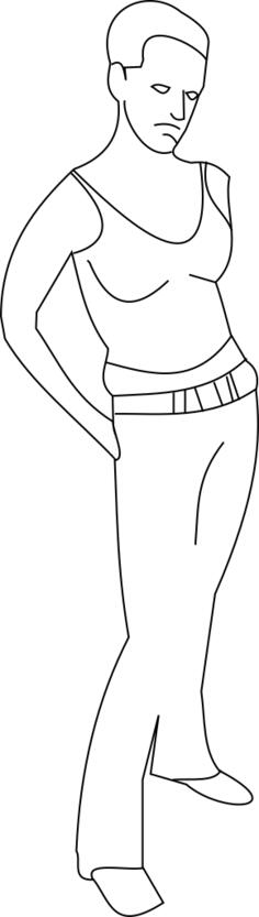 Girl outline image