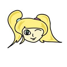 Winking girl vector image