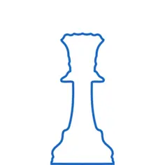 Outlined chess piece symbol