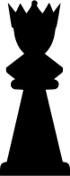 Chess piece silhouette vector image