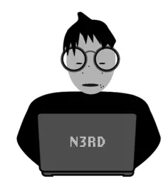 Computer nerd vector image