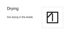Shade drying clothes