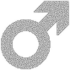 Male symbol maze