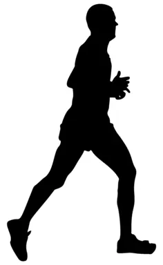 Male runner silhouette