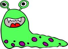 Cartoon green monster