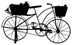 Old-fashioned bicycle