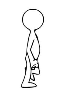 Animated walking man